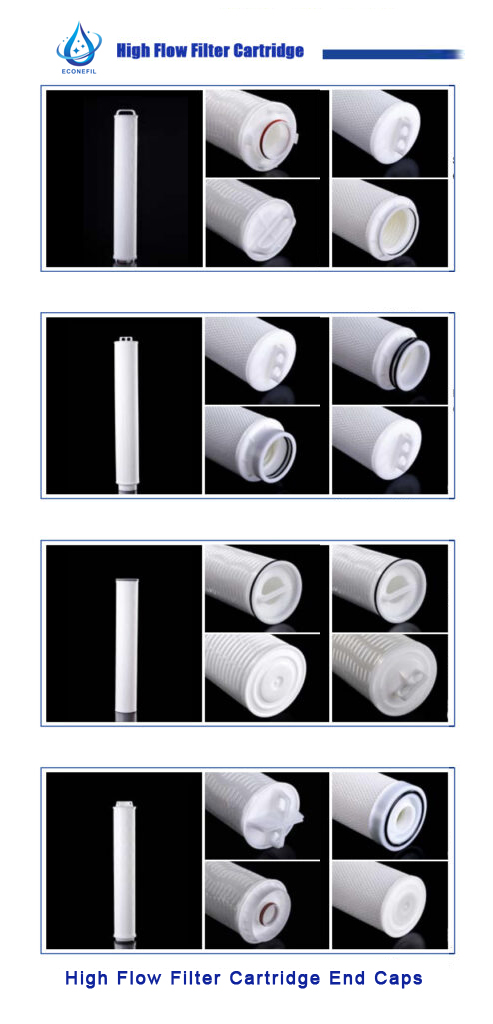 tapas de los extremos del cartucho del filtro de alto flujo